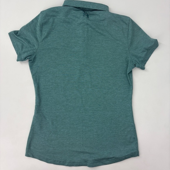 Under Armour Women's Aqua Button Down Polo Shirt - Picture 7 of 9